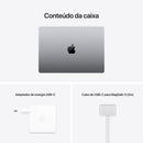 Apple MacBook Pro (de 14 polegadas, Processador M1 Pro da Apple com CPU 8‑core e GPU 14‑core, 16 GB RAM, 512 GB SSD) - Cinzento sideral