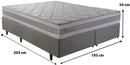 Cama Box King Herval Alba, Molas Ensacadas, 193 cm