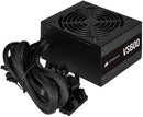 Corsair FONTE ATX 600W - VS600-80 PLUS WHITE - COM CABO DE FORCA - CP-9020224-BR, PRETO