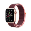 Apple Watch SE 44mm Caixa Dourada e Pulseira Esportiva Ameixa