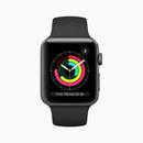 Apple Watch Series 3 (GPS) 38mm Caixa Cinza Espacial de Alumínio com Pulseira Esportiva Preta