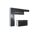 Cozinha Compacta Julia 4 Peças 8 Portas 2 Gavetas Poquema - Preto