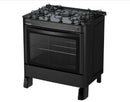 Fogão De Piso Esmaltec 5 Bocas Agata Glass Preto Bivolt