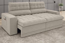 Sofá Omega Retrátil e Reclinável Velosuede Areia 2,30m (L)